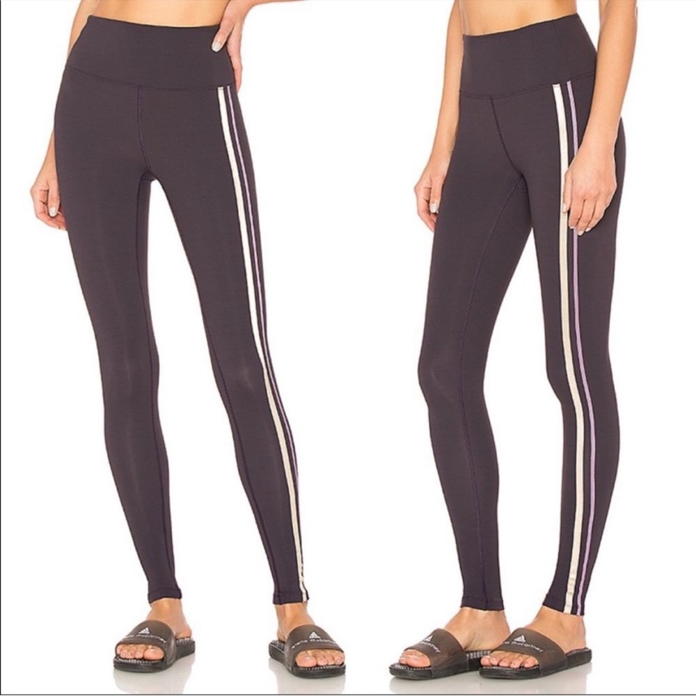 Free People Women's Purple Leggings with Stripes